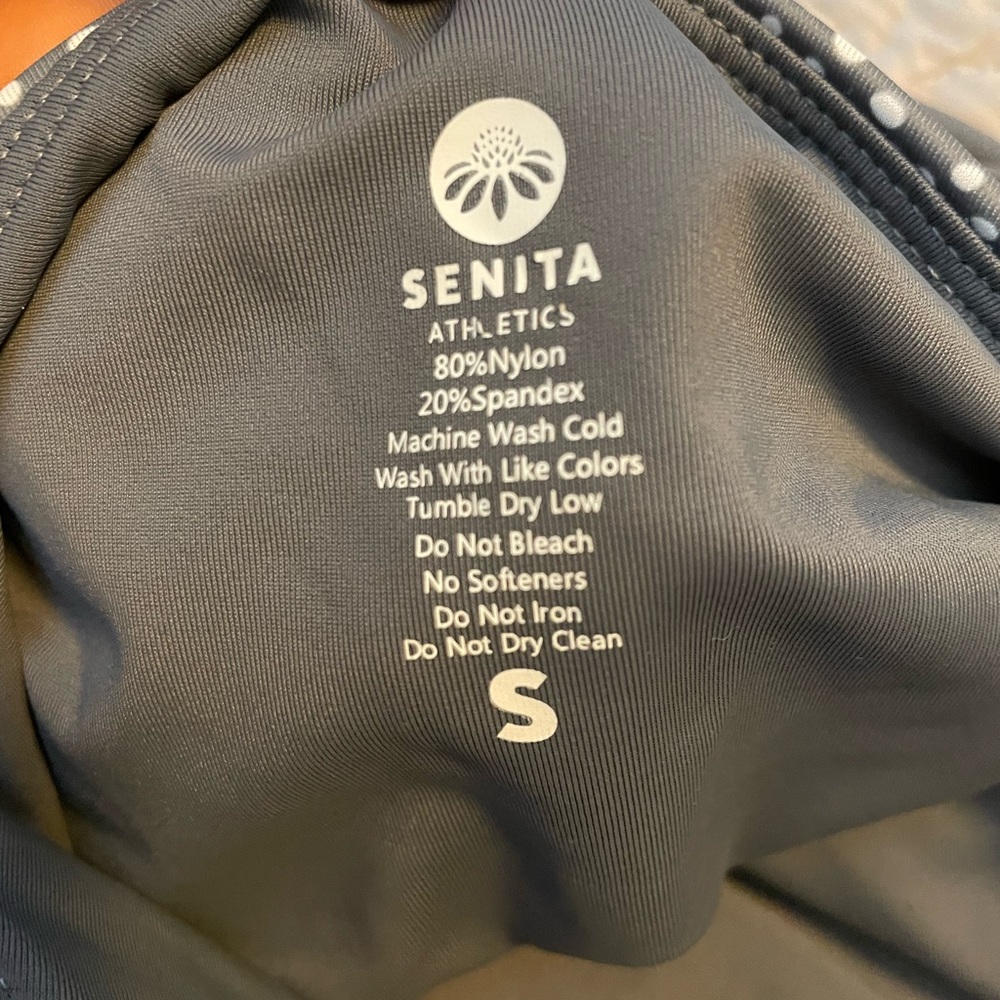 Senita Athletics Charcoal Top with Speckled Black & White One-Piece - Picture 5 of 5